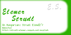 elemer strudl business card
